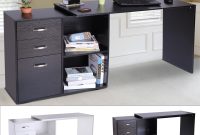Computer Desk Table Workstation L Shape Drawer Shelf File Cabinet with regard to proportions 1600 X 1600