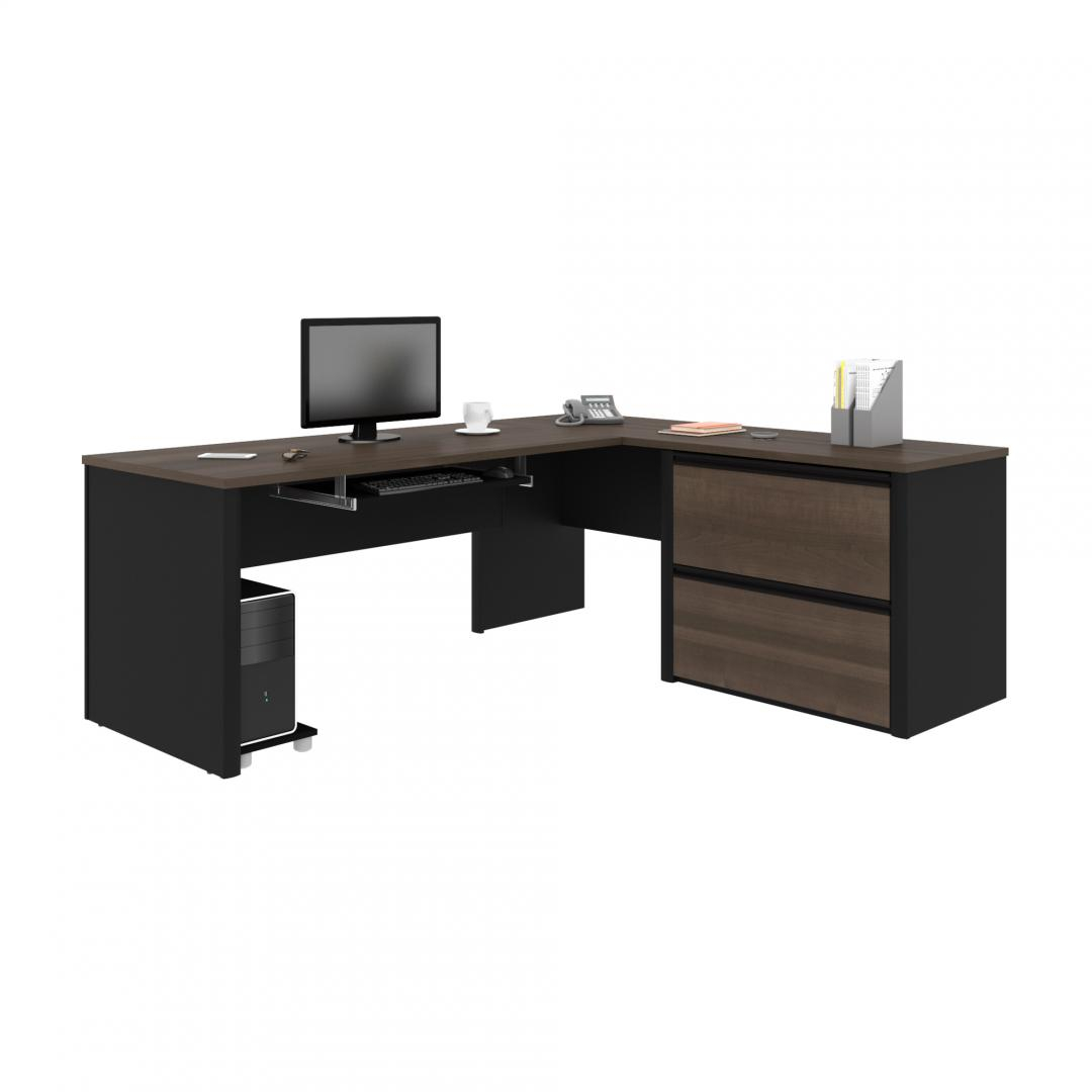 Connexion L Shaped Desk With Lateral File Cabinet Bestar within dimensions 1080 X 1080