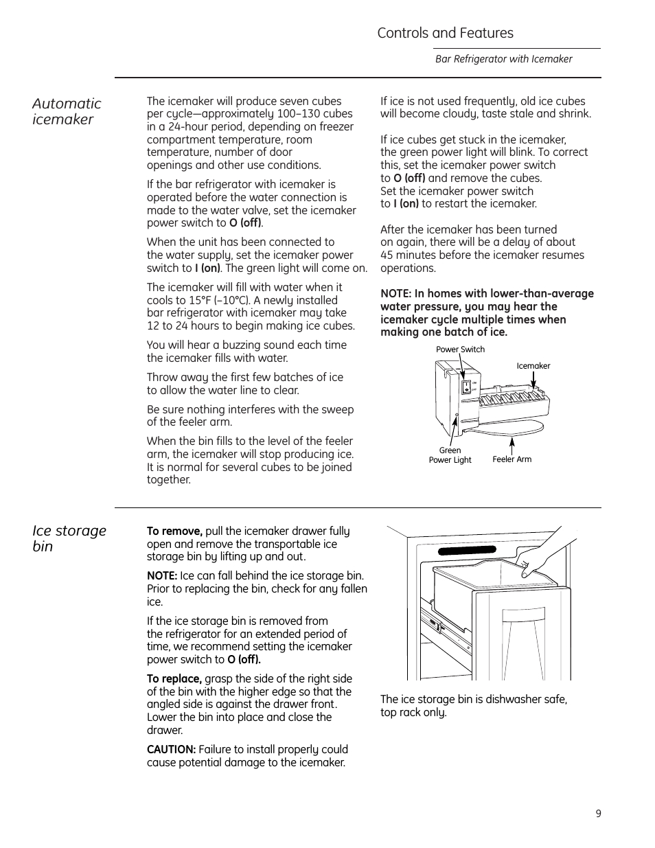 Controls And Features Automatic Icemaker Ice Storage Bin Ge in measurements 954 X 1235