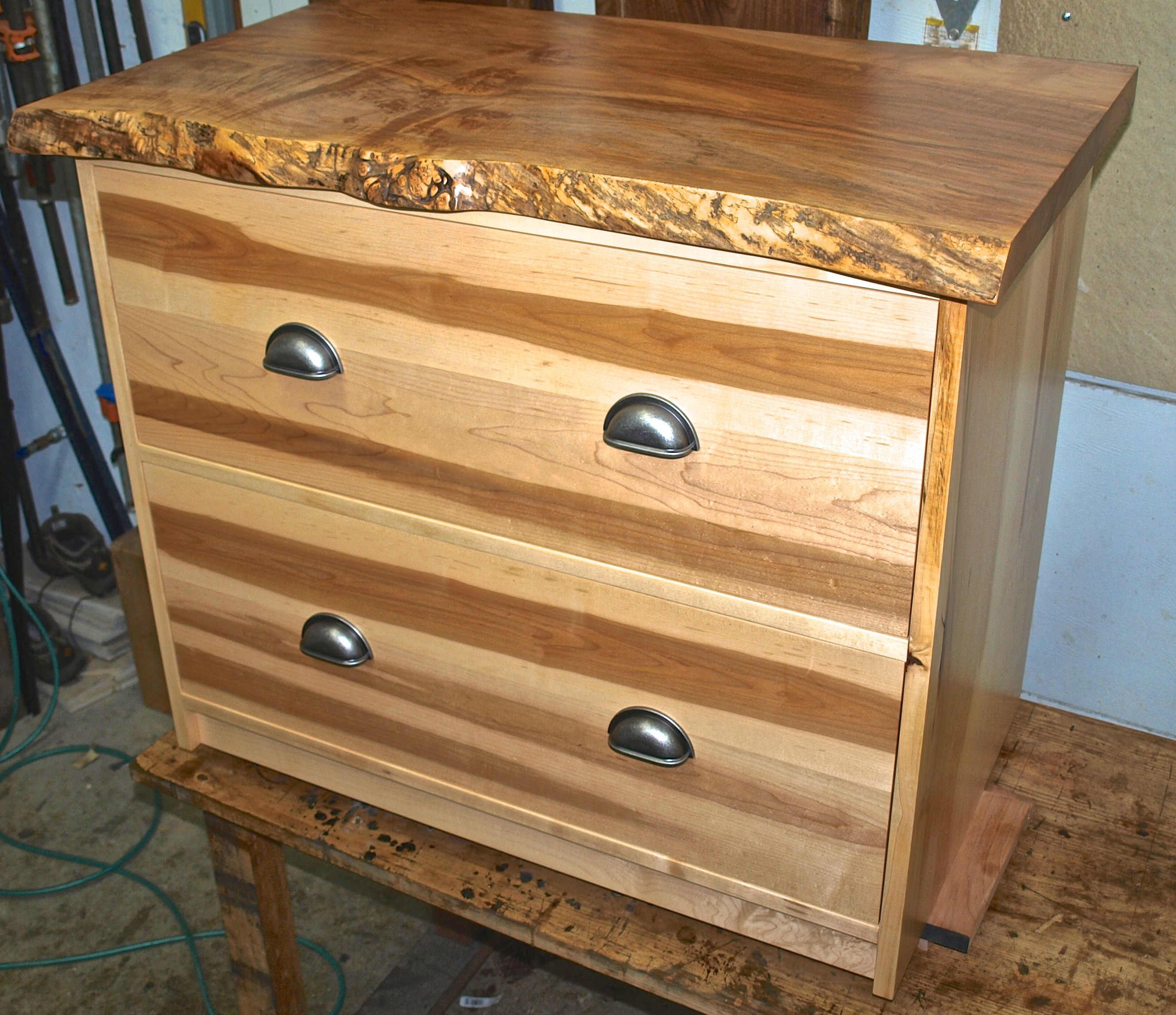 Custom Made Live Edge Maple Filing Cabinet Witness Tree Studios intended for dimensions 2656 X 2293