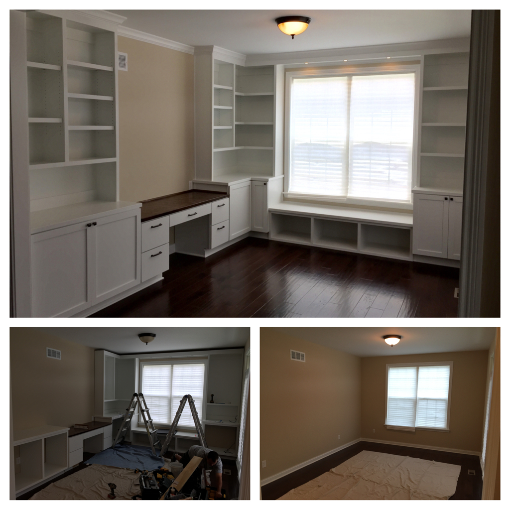 Custom Office Built In Cabinetry Complete With Desk With Hanging intended for dimensions 1024 X 1024
