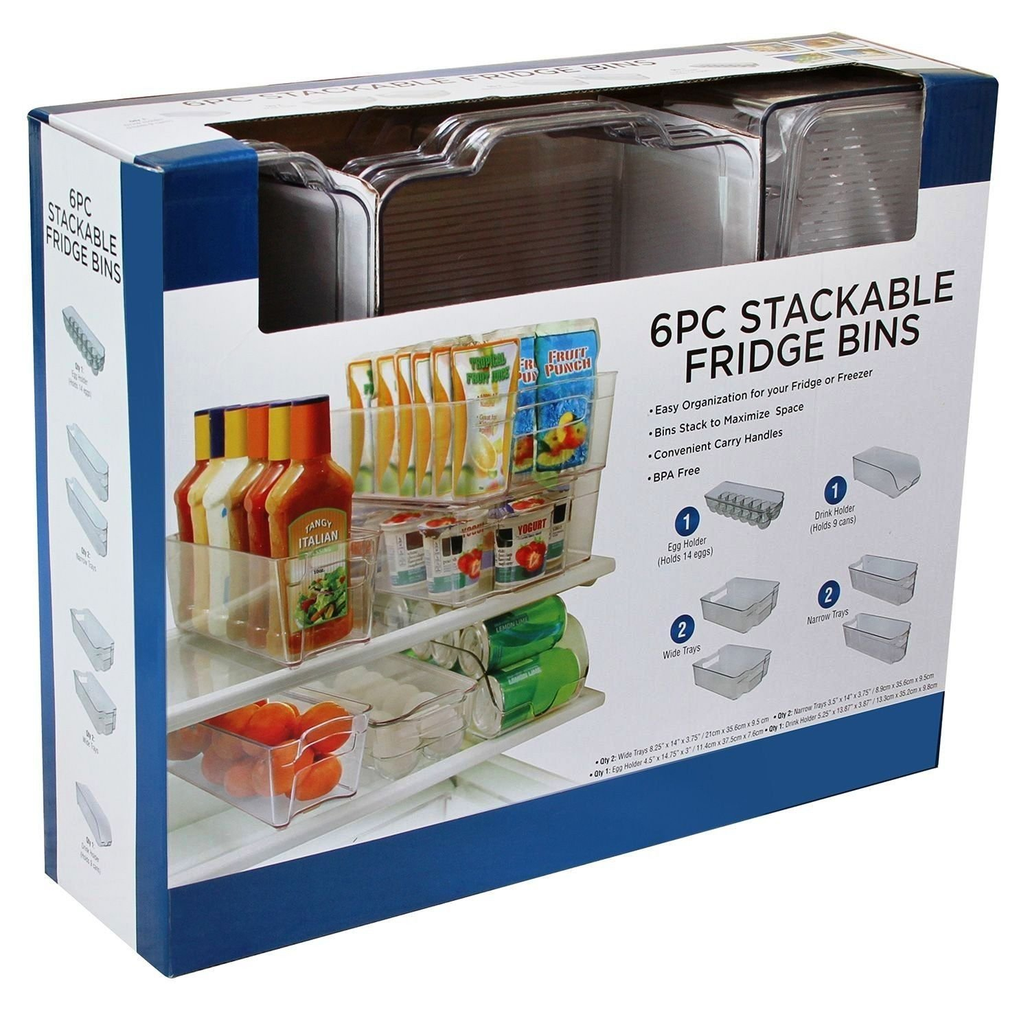 Daily Chef Fridge Stackable Bins Kitchen Storage Bins with regard to proportions 1500 X 1500