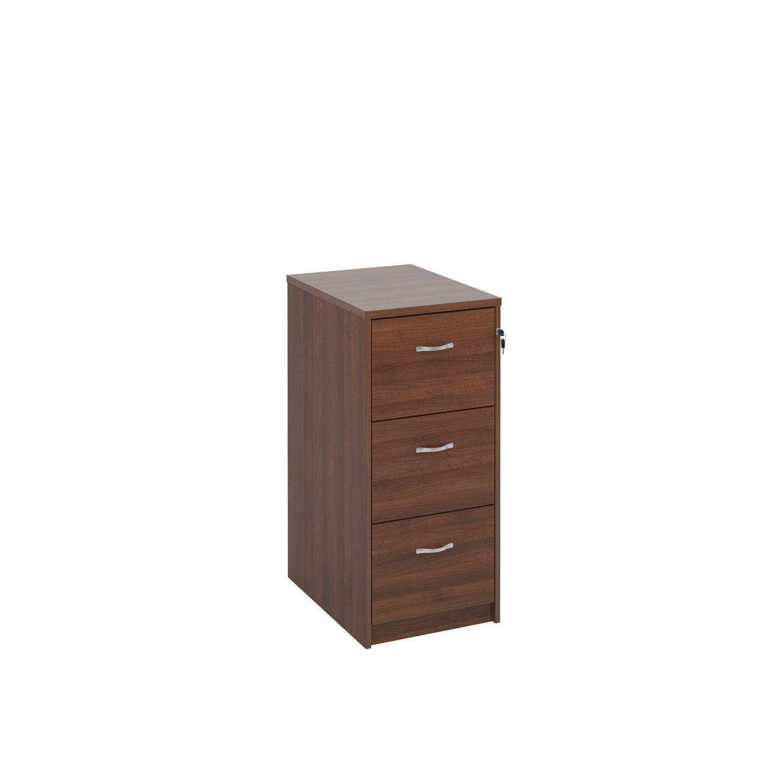 Dams 3 Drawer Wooden Filing Cabinet With Chrome Handles Walnut in measurements 1600 X 1600