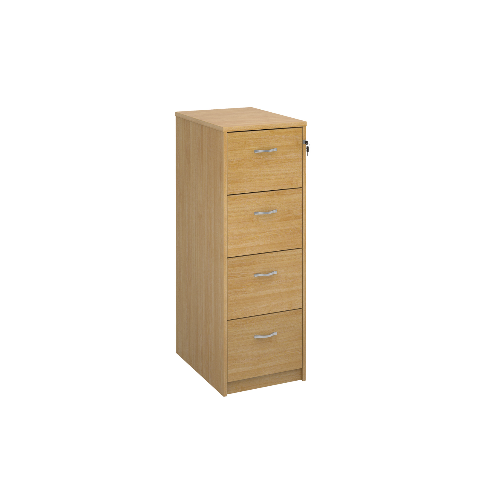 Dams 4 Drawer Wooden Filing Cabinet With Chrome Handles Oak James pertaining to size 1600 X 1600