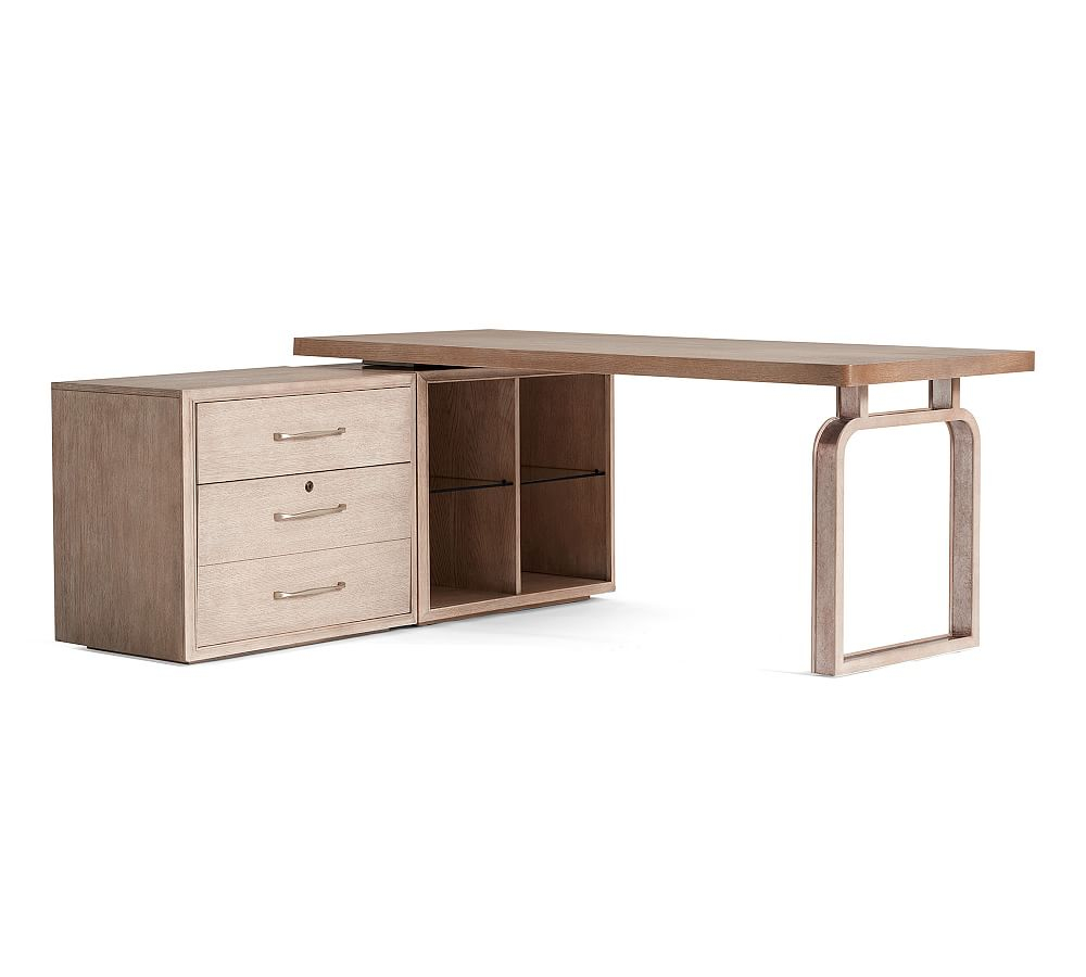 Danielle L Desk With Lateral File Cabinet In 2019 Products L pertaining to proportions 1000 X 900