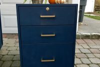 Deep Navy Filing Cabinet With Metallic Gold Hardware Legs Diy throughout proportions 3024 X 4032