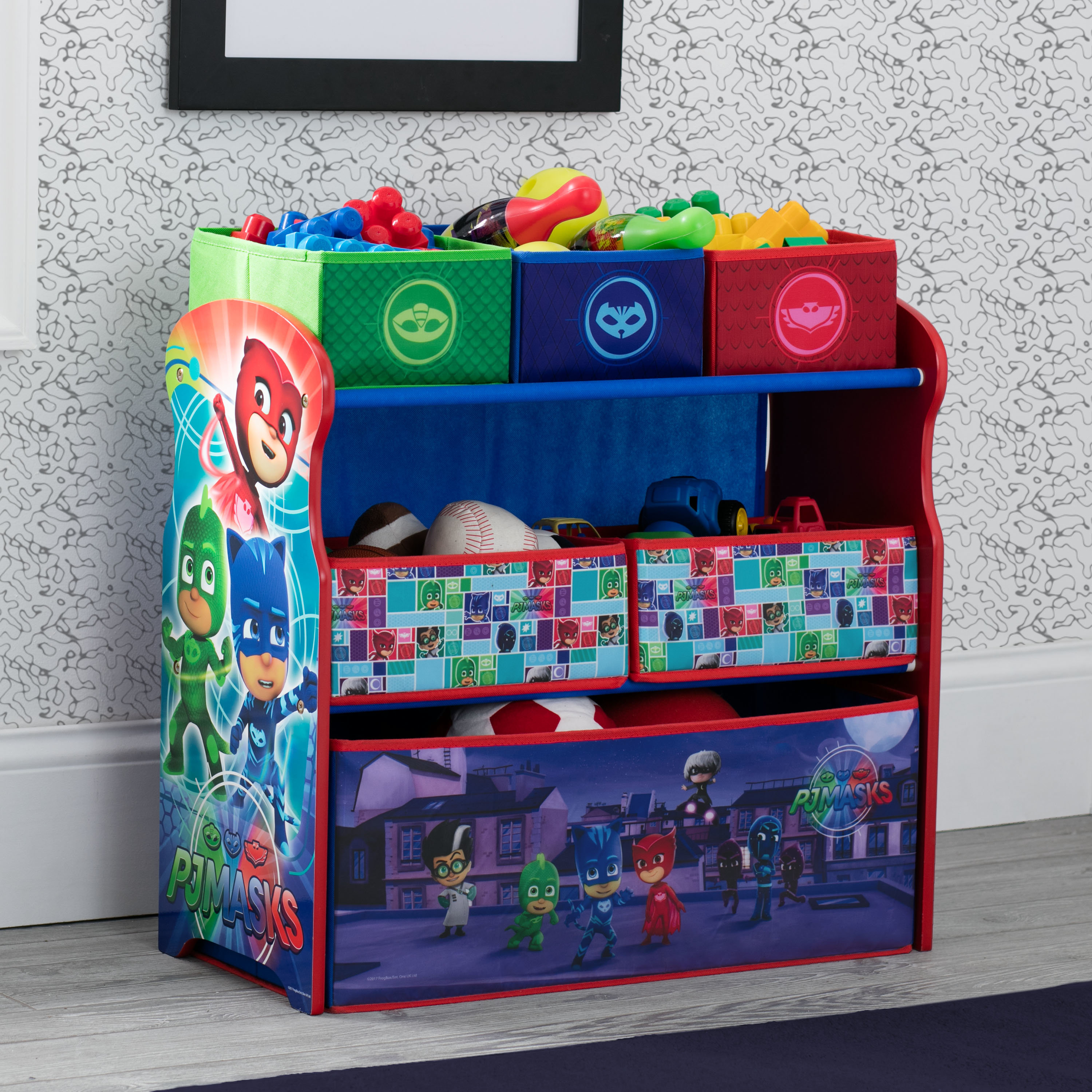 Delta Children Pj Masks Multi Bin Toy Organizer Reviews Wayfair in measurements 3000 X 3001