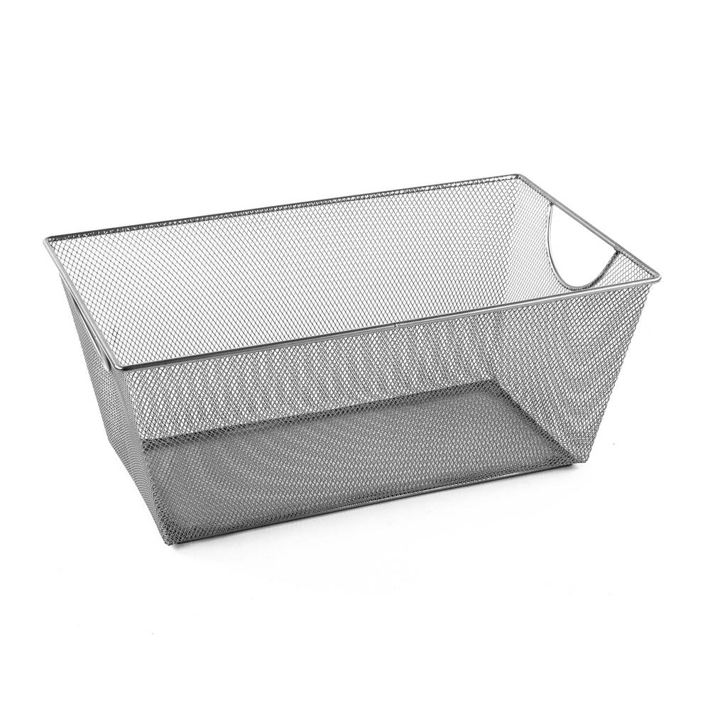 Design Ideas Meshworks 28 Qt Mesh Storage Bin In Silver 351499 regarding dimensions 1000 X 1000