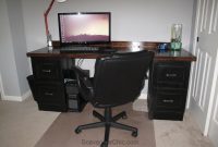 Desk Made From Old Metal File Cabinets Scavenger Chic intended for sizing 4416 X 3312