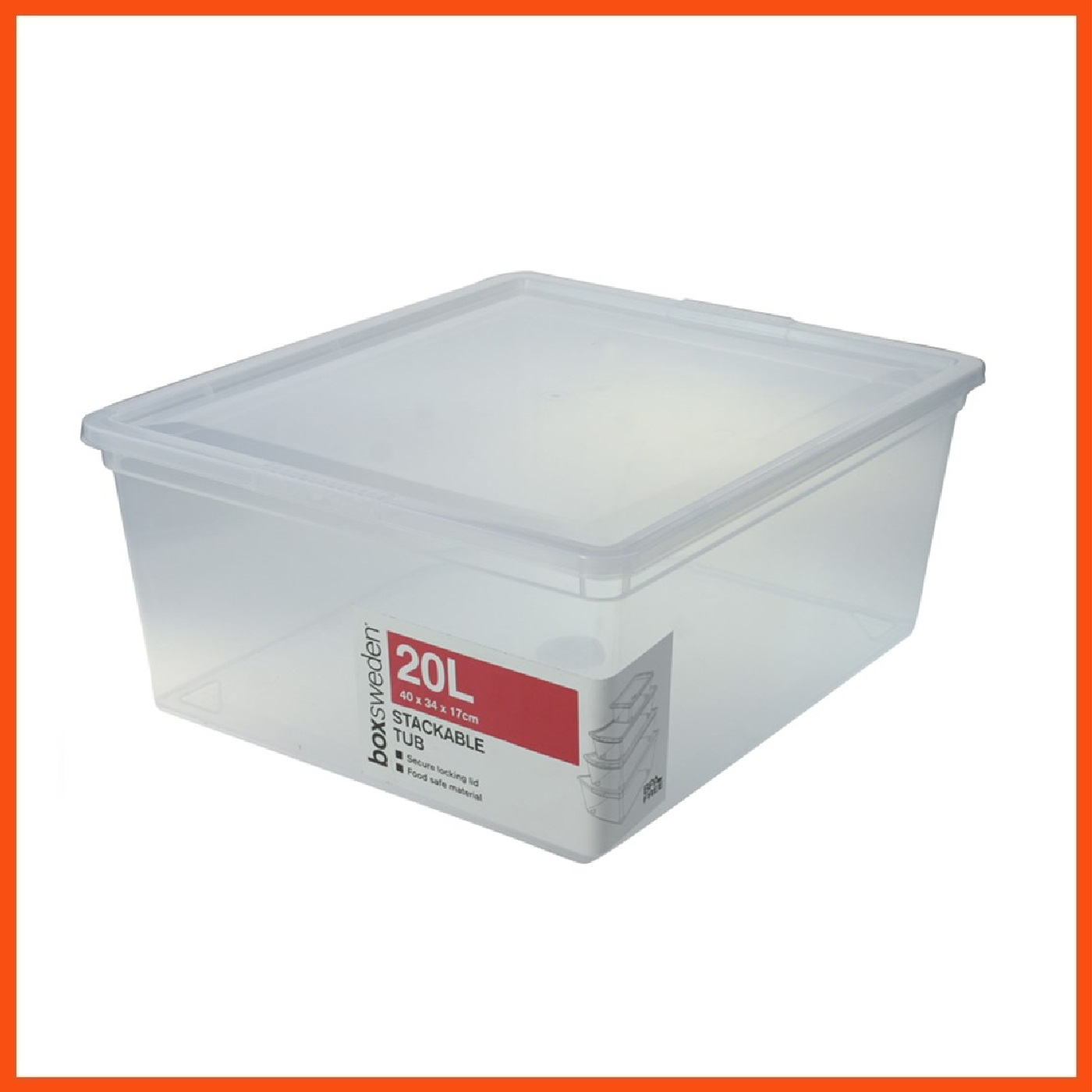 Details About 12 X 20l Stackable Plastic Storage Boxes With Lid Storage Containers Tubs Bins inside measurements 1400 X 1400