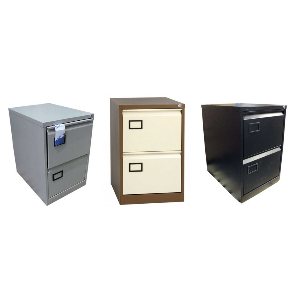 Details About 2 Drawer Home Foolscap Metal Office Filing Cabinet Black Grey Coffee Cream Col for dimensions 1024 X 1024
