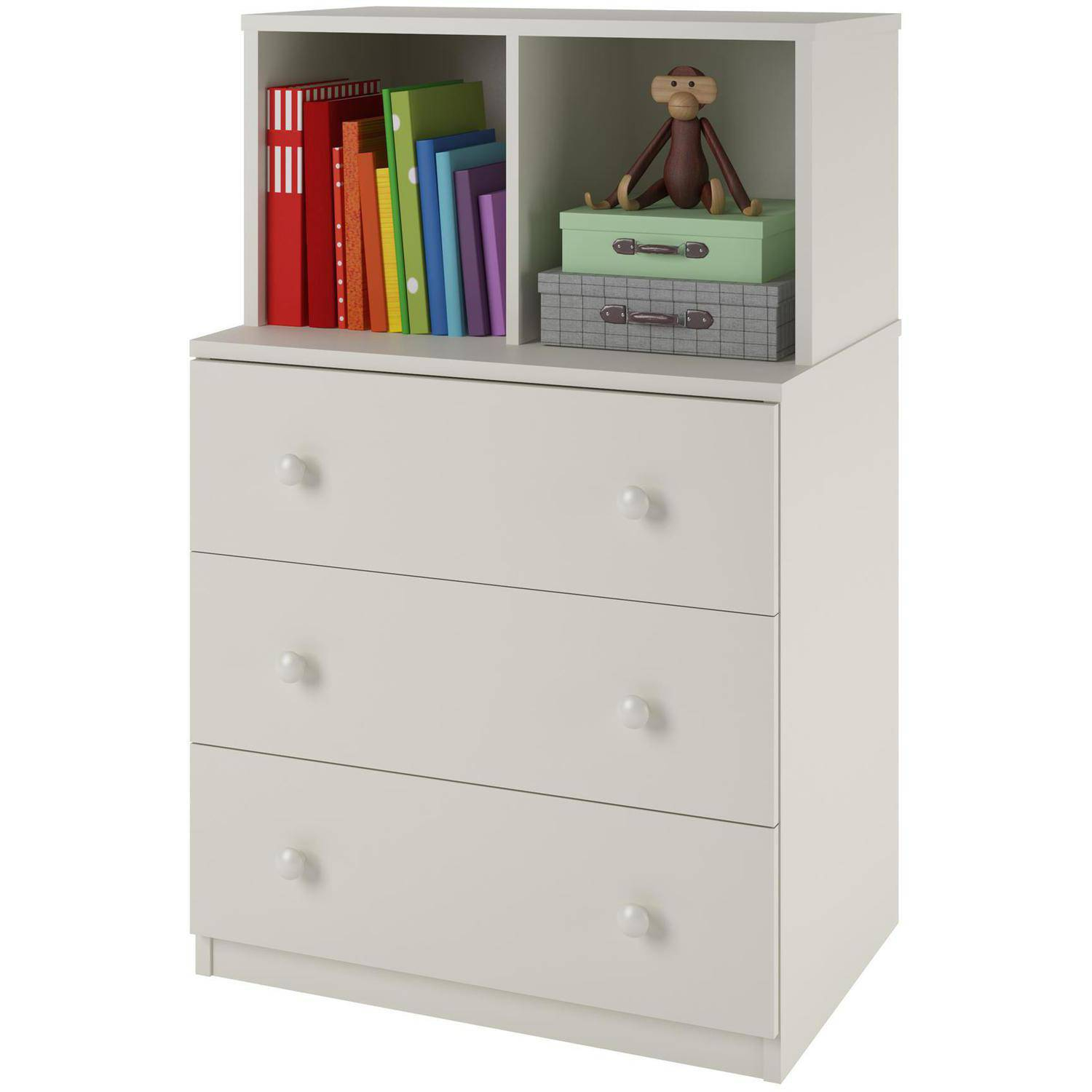 Details About 3 Drawer Dresser Cub Storage Bins White Wood Bookcase Toy Chest Shelf Cabinet within proportions 1500 X 1500