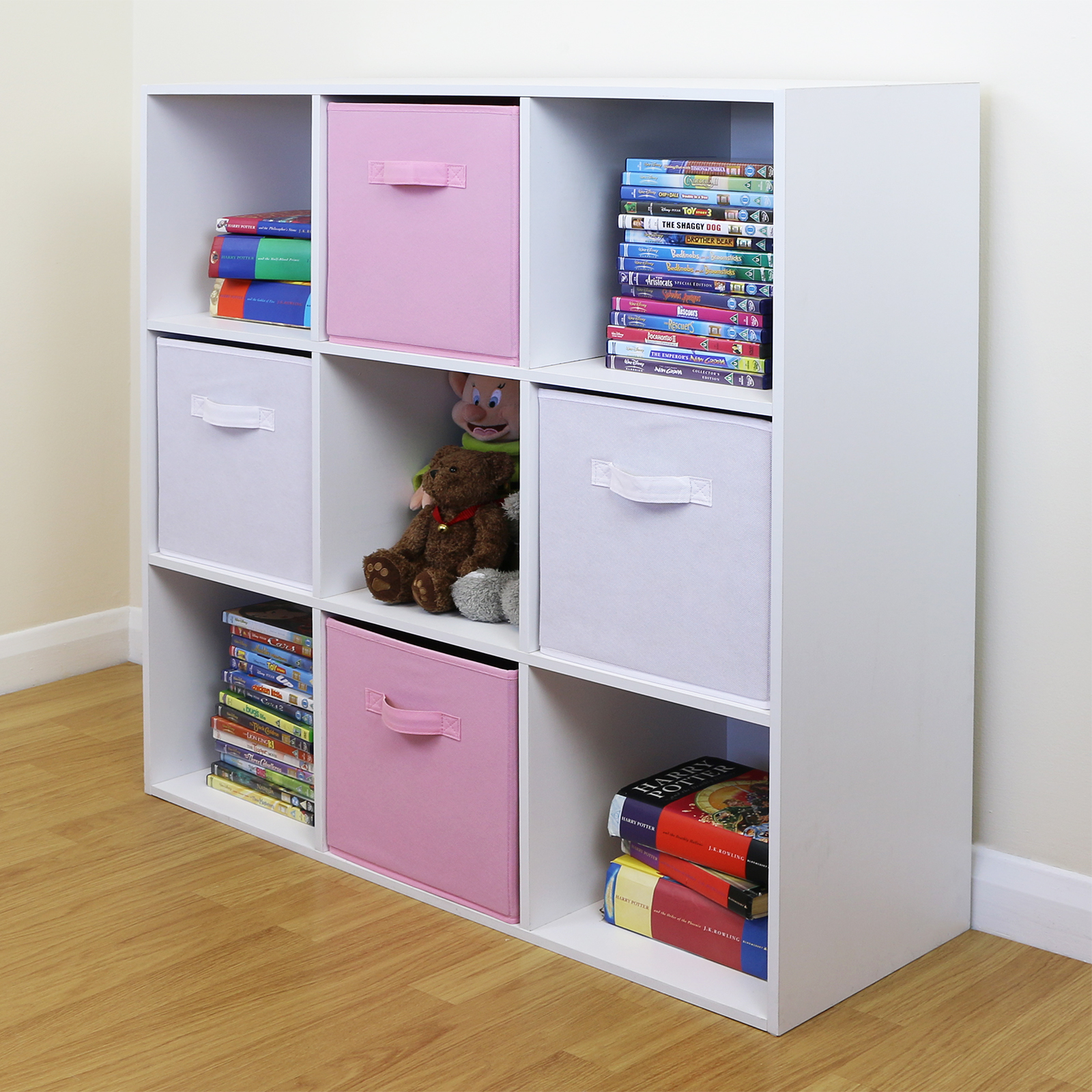 Details About 9 Cube Kids Pink White Toygames Storage Unit Girlsboys Bedroom Shelvesboxes regarding size 1600 X 1600