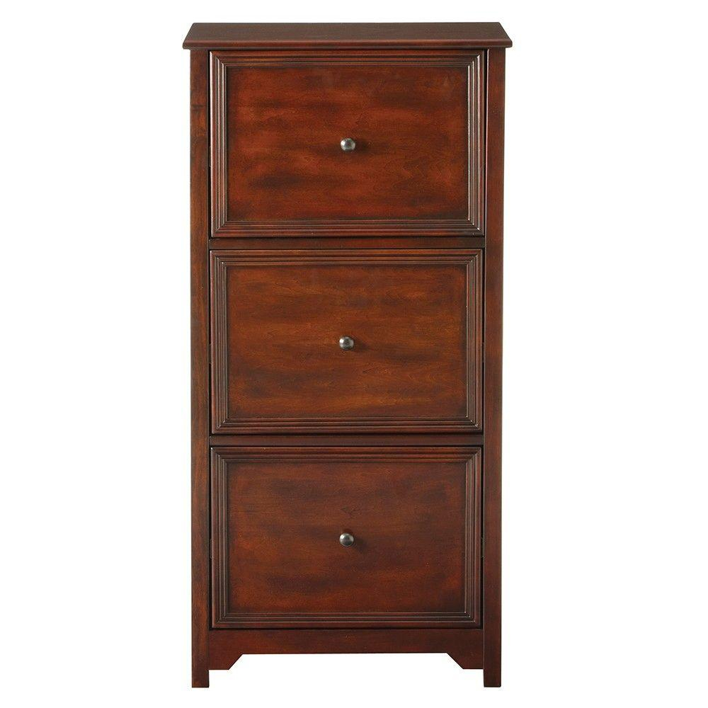 Details About File Cabinet Storage 3 Drawer Vertical Filing Drawer Wood Chestnut Home Office regarding dimensions 1000 X 1000