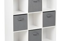 Details About Hartleys White 9 Cube Modular Shelving Display Unit 4 X Grey Fabric Storage Box throughout sizing 1600 X 1600