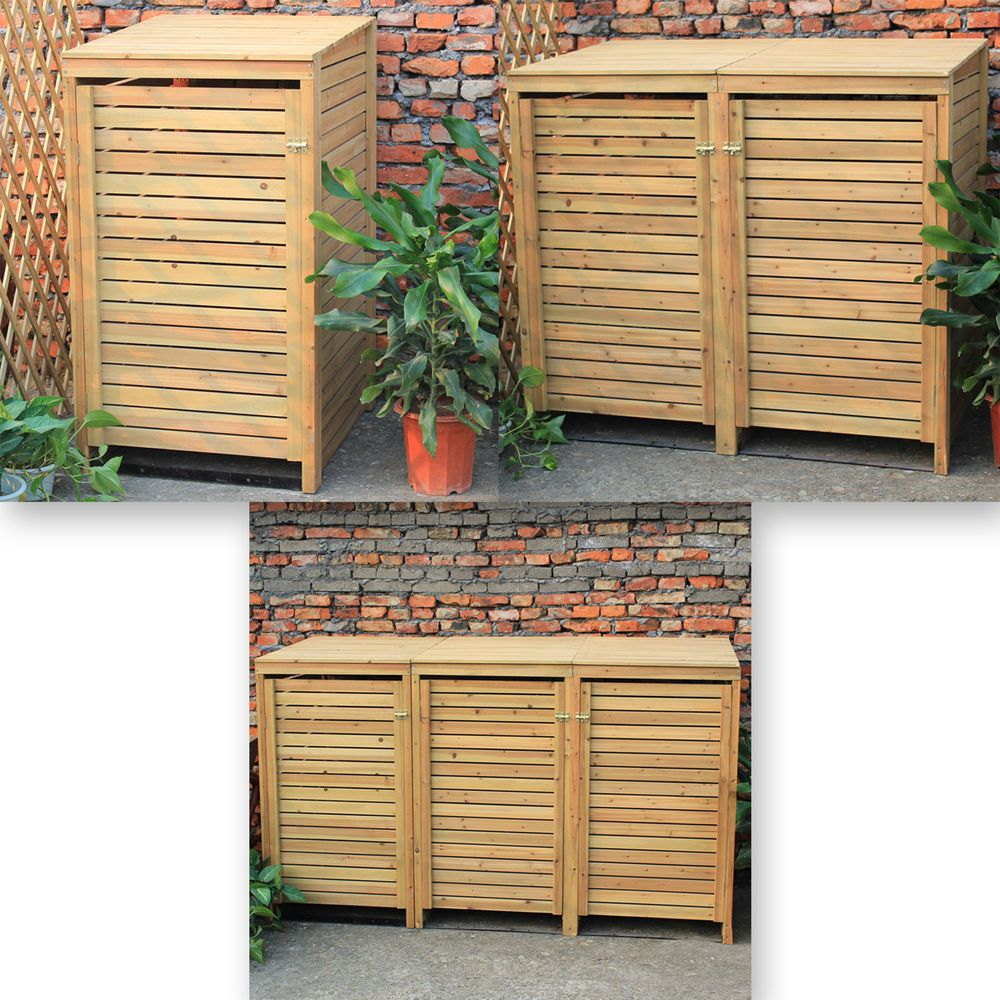 Details About Woodside Wooden Outdoor Wheelie Bin Cover Storage for size 1000 X 1000