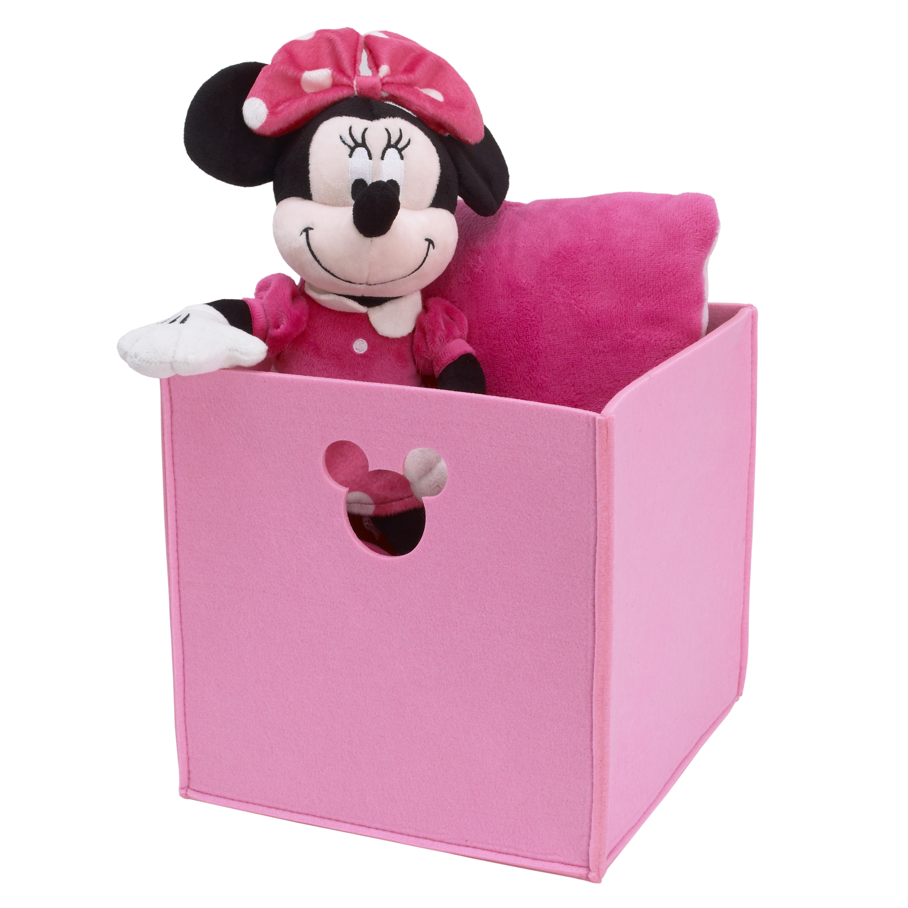 Disney Ba Minnie Mouse Pink Felt Storage Bin Walmart with sizing 3000 X 3000