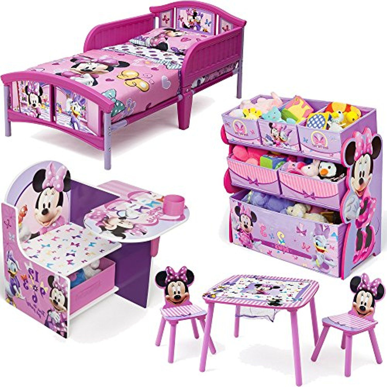 Disney Delta Children Minnie Mouse 6 Piece Furniture Set Plastic intended for proportions 1500 X 1500