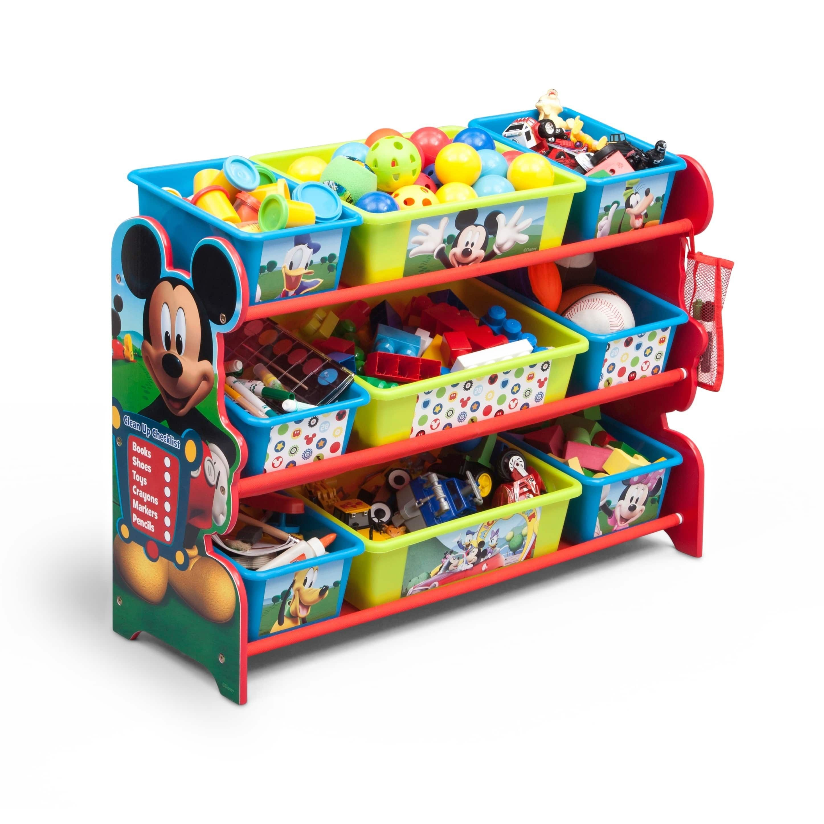 Disney Mickey Mouse 9 Bin Plastic Toy Organizer Coles Birthday intended for dimensions 2893 X 2893