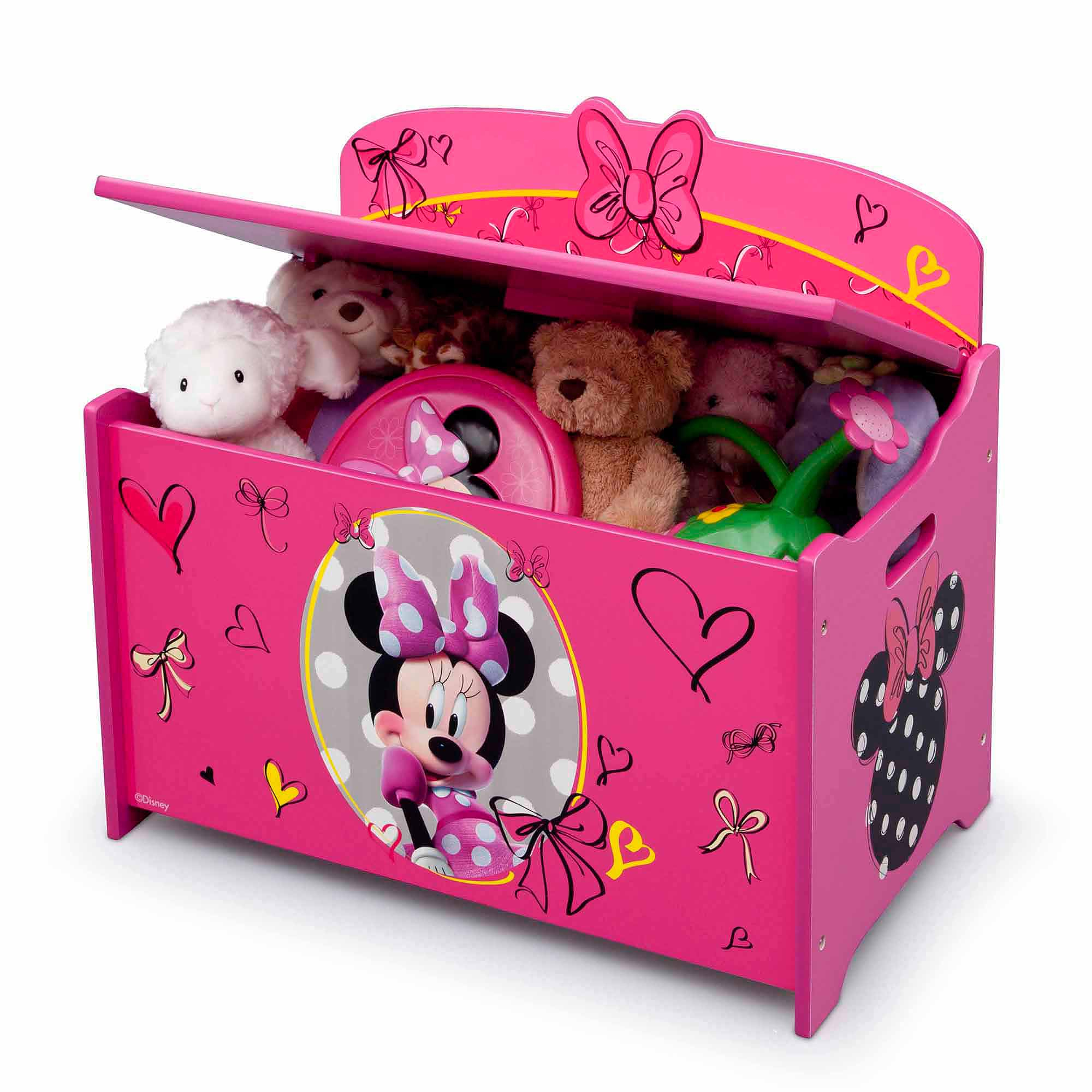 Disney Minnie Mouse Deluxe Wood Toy Box Delta Children Walmart within sizing 2000 X 2000