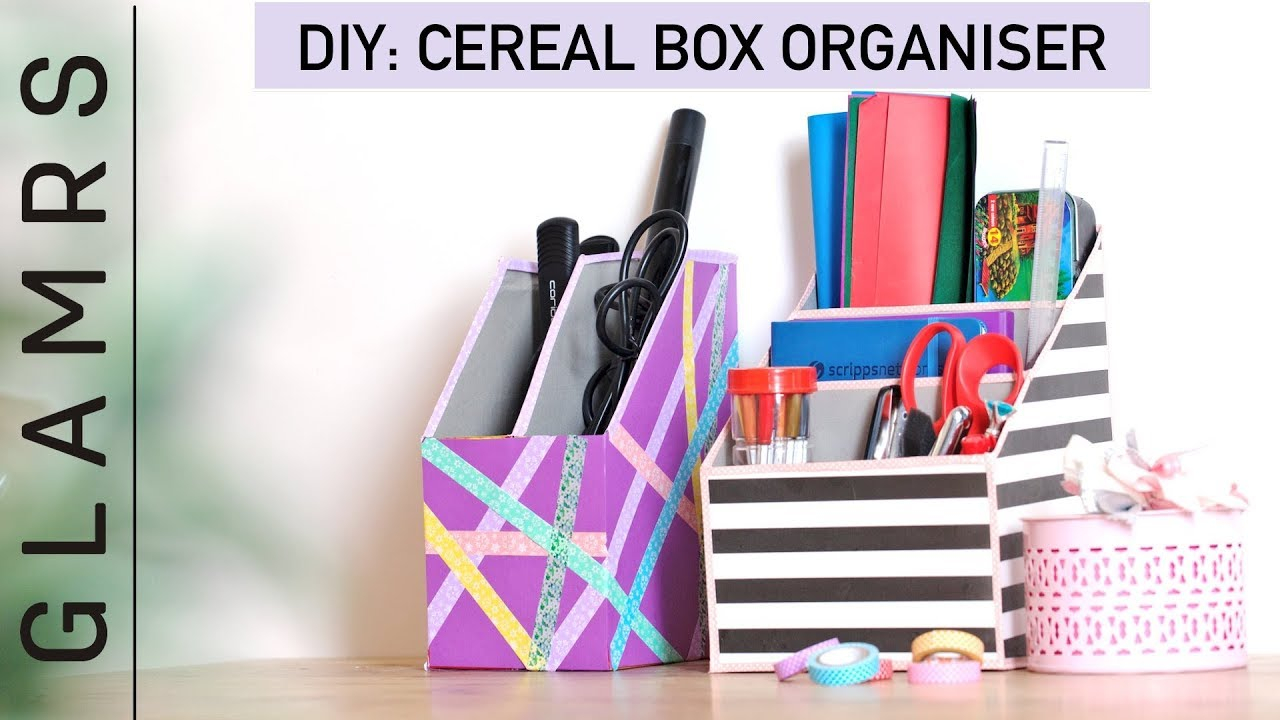 Diy Cereal Box Organizer Quick Easy Tutorial Best Out Of Waste with regard to measurements 1280 X 720