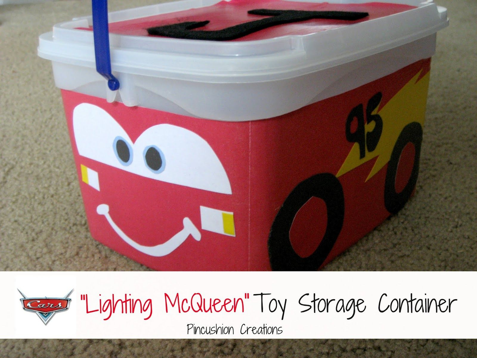 Diy From Ice Cream Container Cars Lightning Mcqueen Toy Storage pertaining to sizing 1600 X 1200