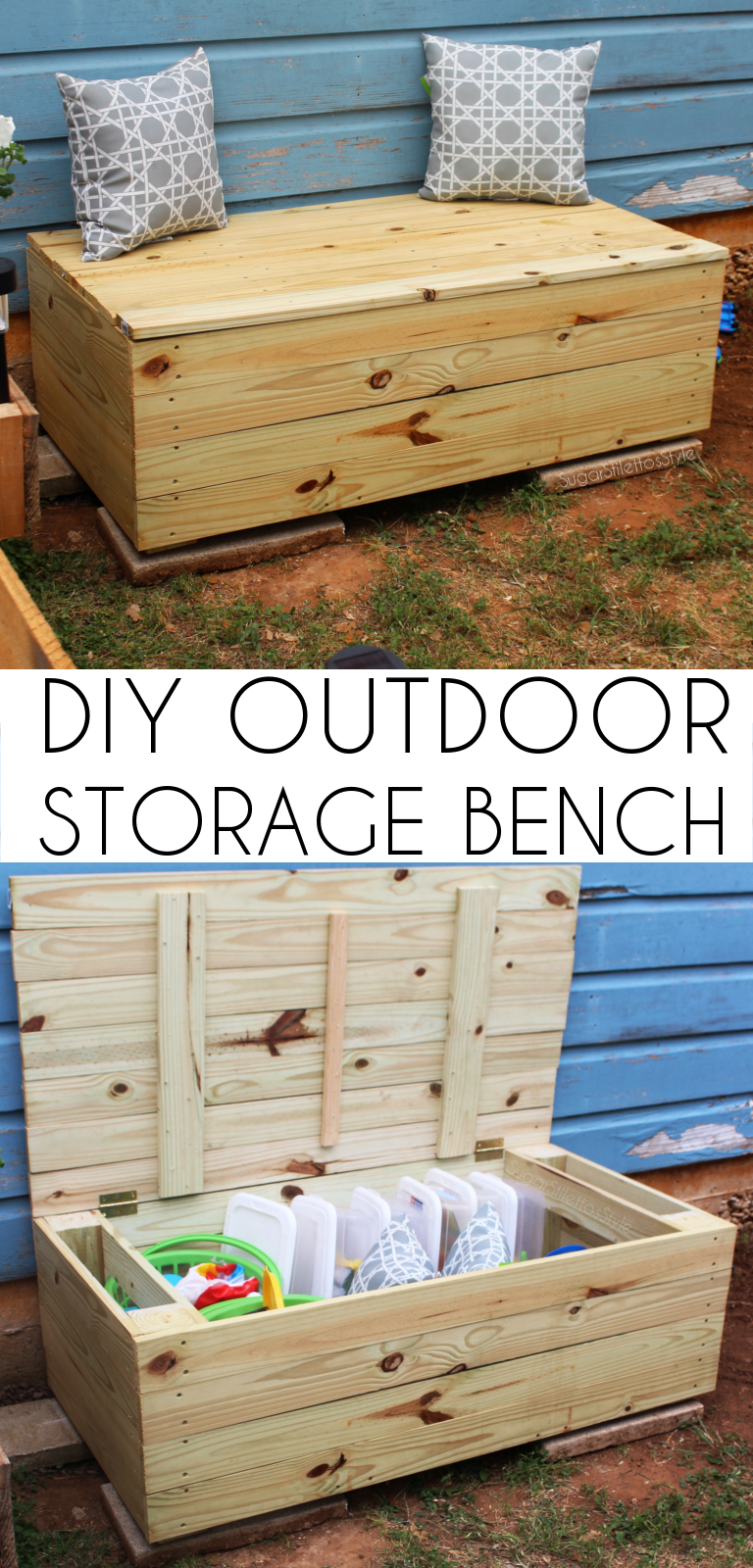 Diy Outdoor Storage Bench Outdoor Toy Box Diy Bench Diy Storage throughout dimensions 768 X 1600