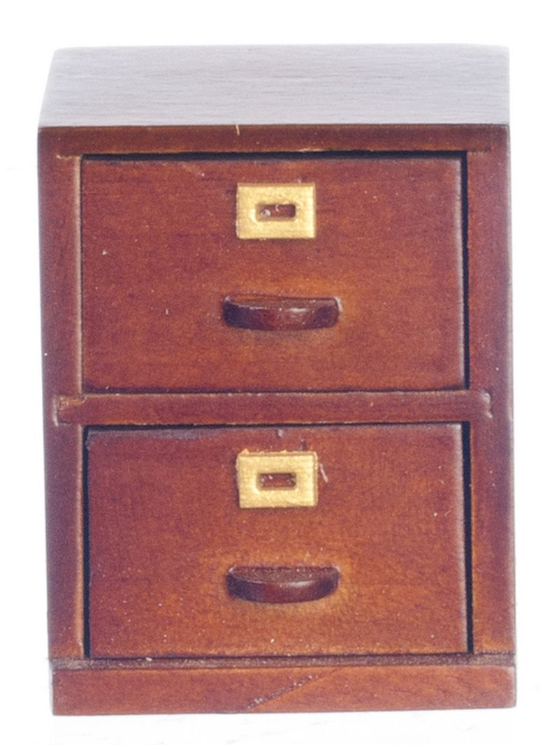 Dollhouse Miniature Small Office Walnut Filing Cabinet 717425565624 for sizing 800 X 1067