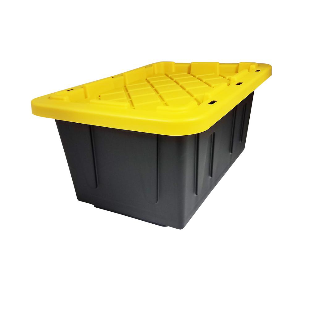 Durabilt 15 Gal Tough Tote In Black And Yellow 2 Pack within dimensions 1000 X 1000