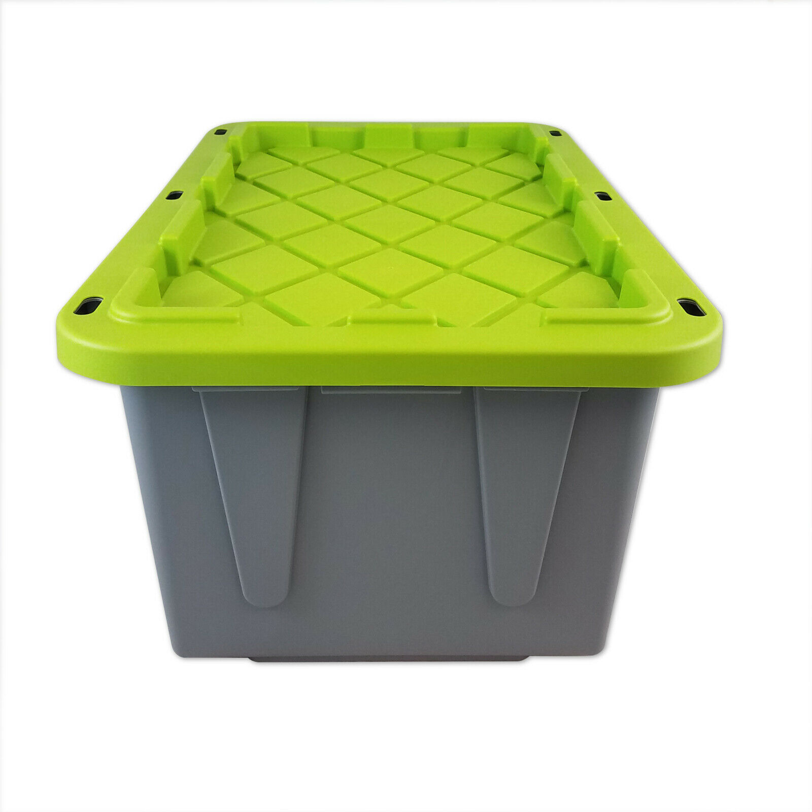 Durabilt 27 Gallon Set Of 4 Plastic Storage Tote Heavy Duty Box Gray pertaining to sizing 1600 X 1600