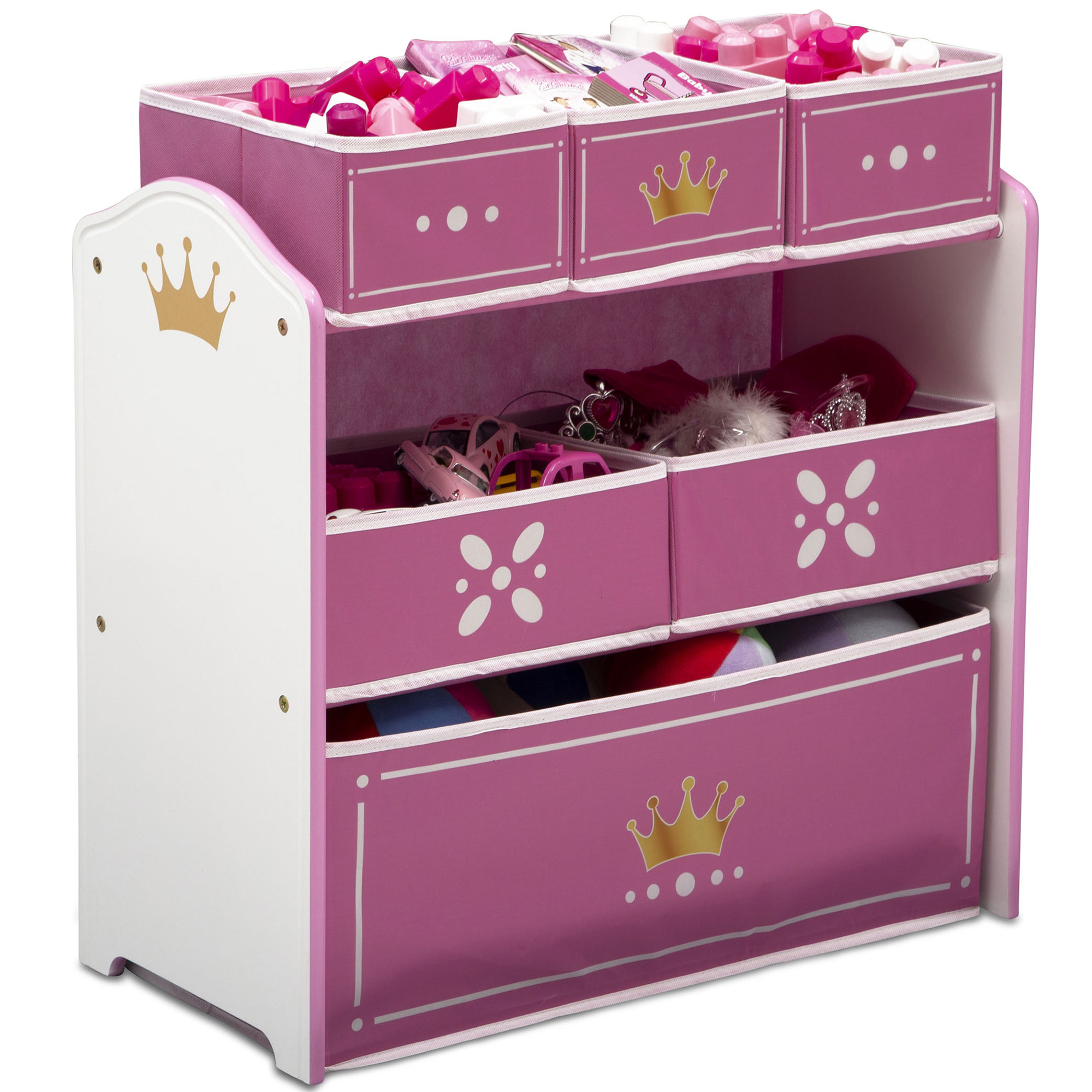Durable Children Princess Crown Multi Bin Toy Storage Organizer Bin inside dimensions 2000 X 2000