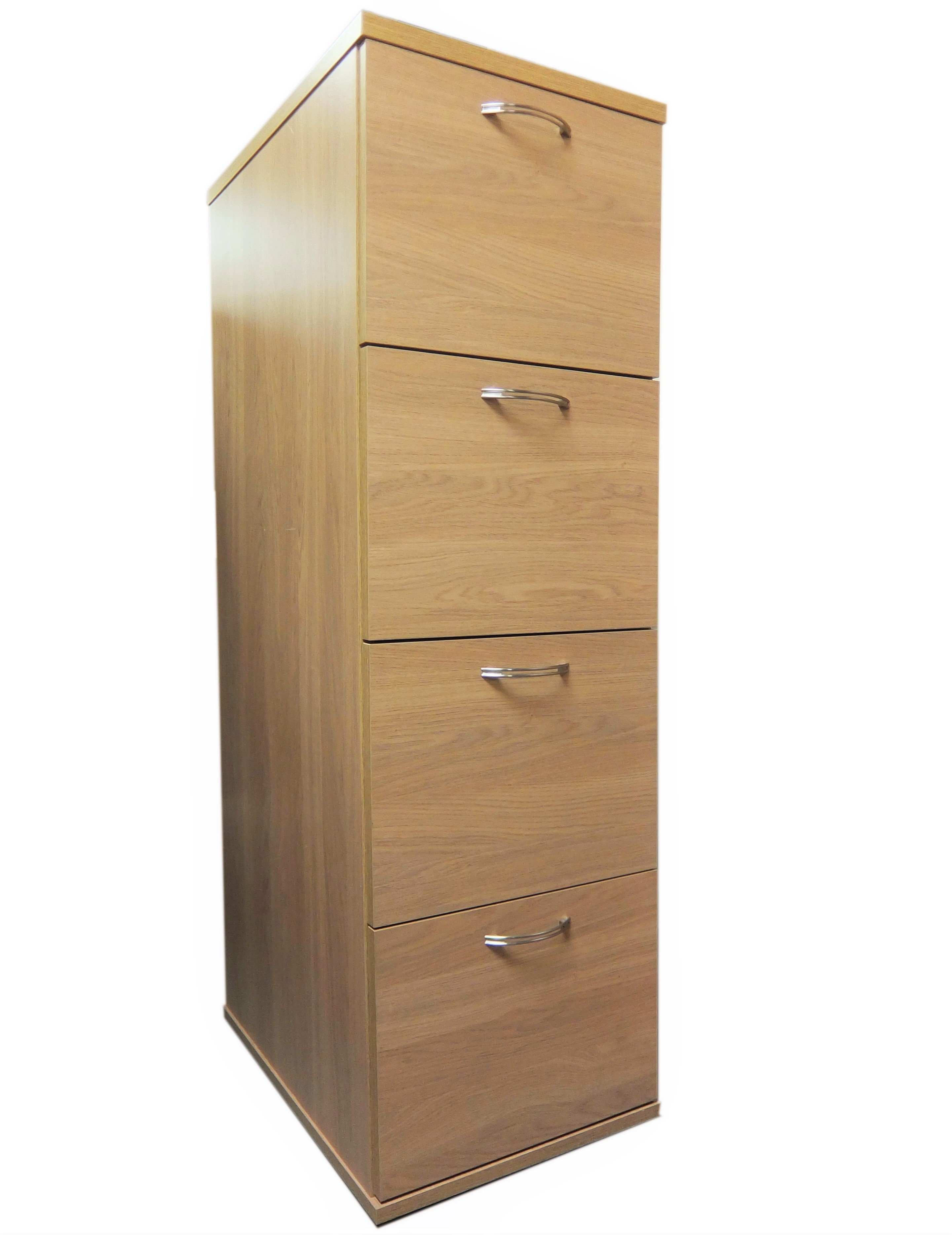 Eco 4 Drawer Blonde Oak Effect Filing Cabinet Trago with sizing 2881 X 3735