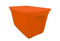 Edge Plastics 20 Gal Storage Tote Orange Deep 2020 11608 The Home inside dimensions 1000 X 1000