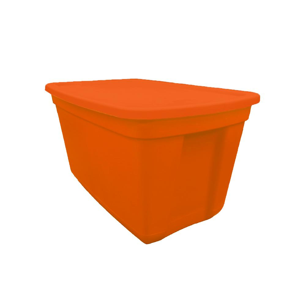 Edge Plastics 20 Gal Storage Tote Orange Deep 2020 11608 The Home intended for proportions 1000 X 1000