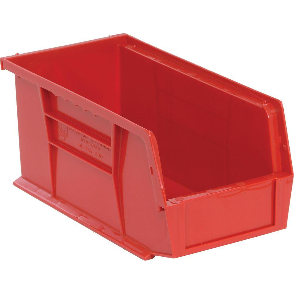 Edsal 13 Gal Stackable Plastic Storage Bin In Red 12 Pack for sizing 1000 X 1000