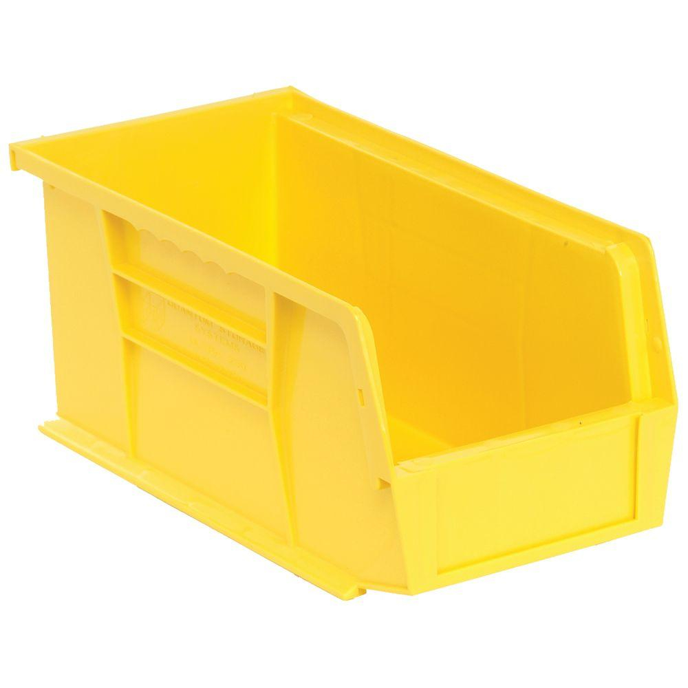 Edsal 13 Gal Stackable Plastic Storage Bin In Yellow 12 Pack with regard to measurements 1000 X 1000