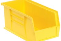 Edsal 13 Gal Stackable Plastic Storage Bin In Yellow 12 Pack within dimensions 1000 X 1000