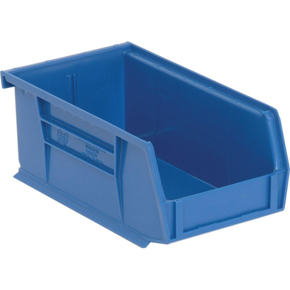 Edsal 145 Qt Stackable Plastic Storage Bin In Blue 24 Pack for size 1000 X 1000