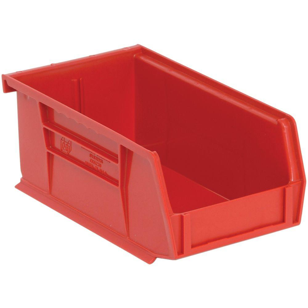 Edsal 145 Qt Stackable Plastic Storage Bin In Red 24 Pack within dimensions 1000 X 1000