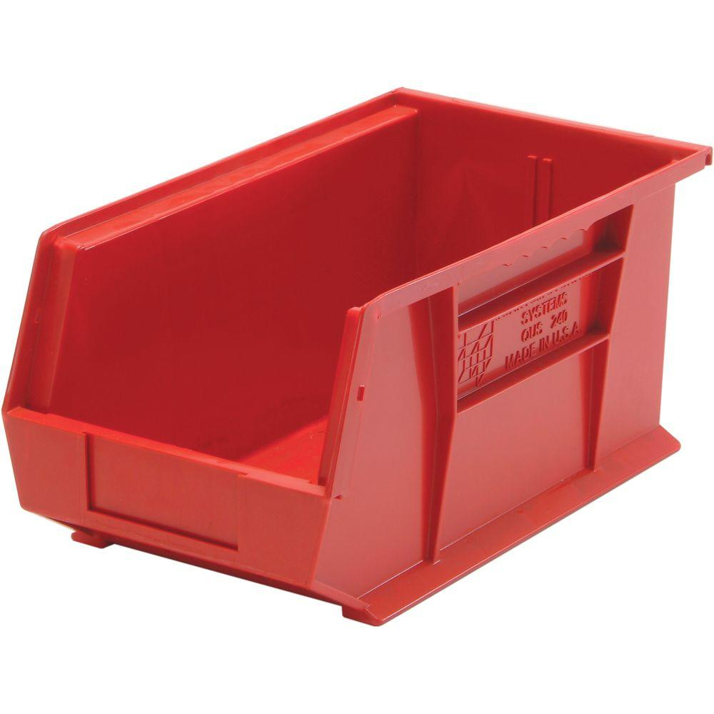 Edsal 34 Gal Stackable Plastic Storage Bin In Red 12 Pack for measurements 1000 X 1000