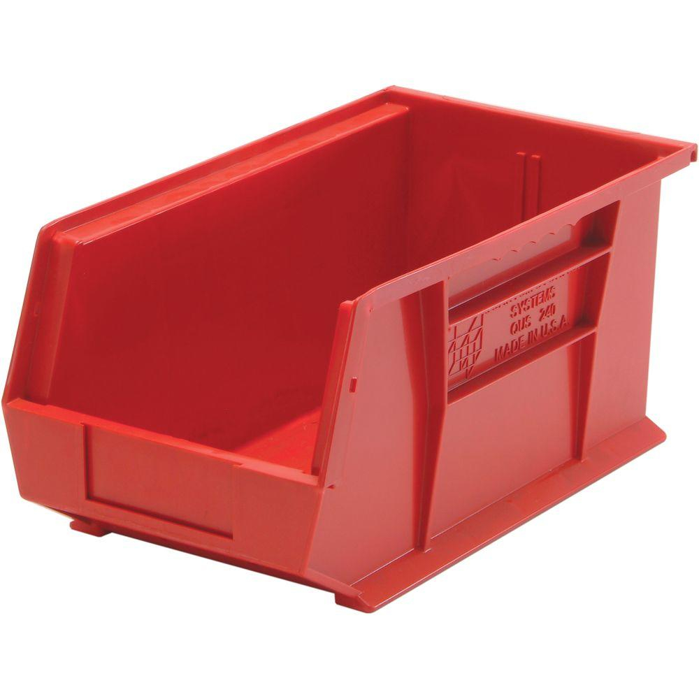 Edsal 34 Gal Stackable Plastic Storage Bin In Red 12 Pack for proportions 1000 X 1000