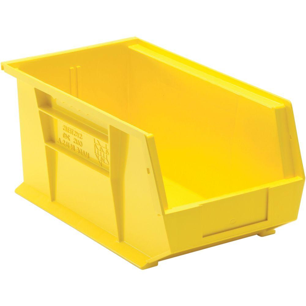 Edsal 34 Gal Stackable Plastic Storage Bin In Yellow 12 Pack inside sizing 1000 X 1000