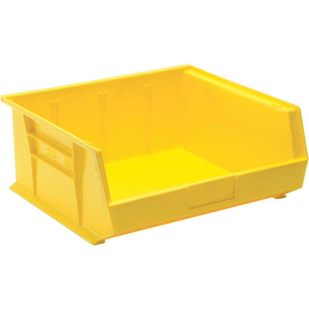 Edsal 68 Gal Stackable Plastic Storage Bin In Yellow 6 Pack intended for dimensions 1000 X 1000