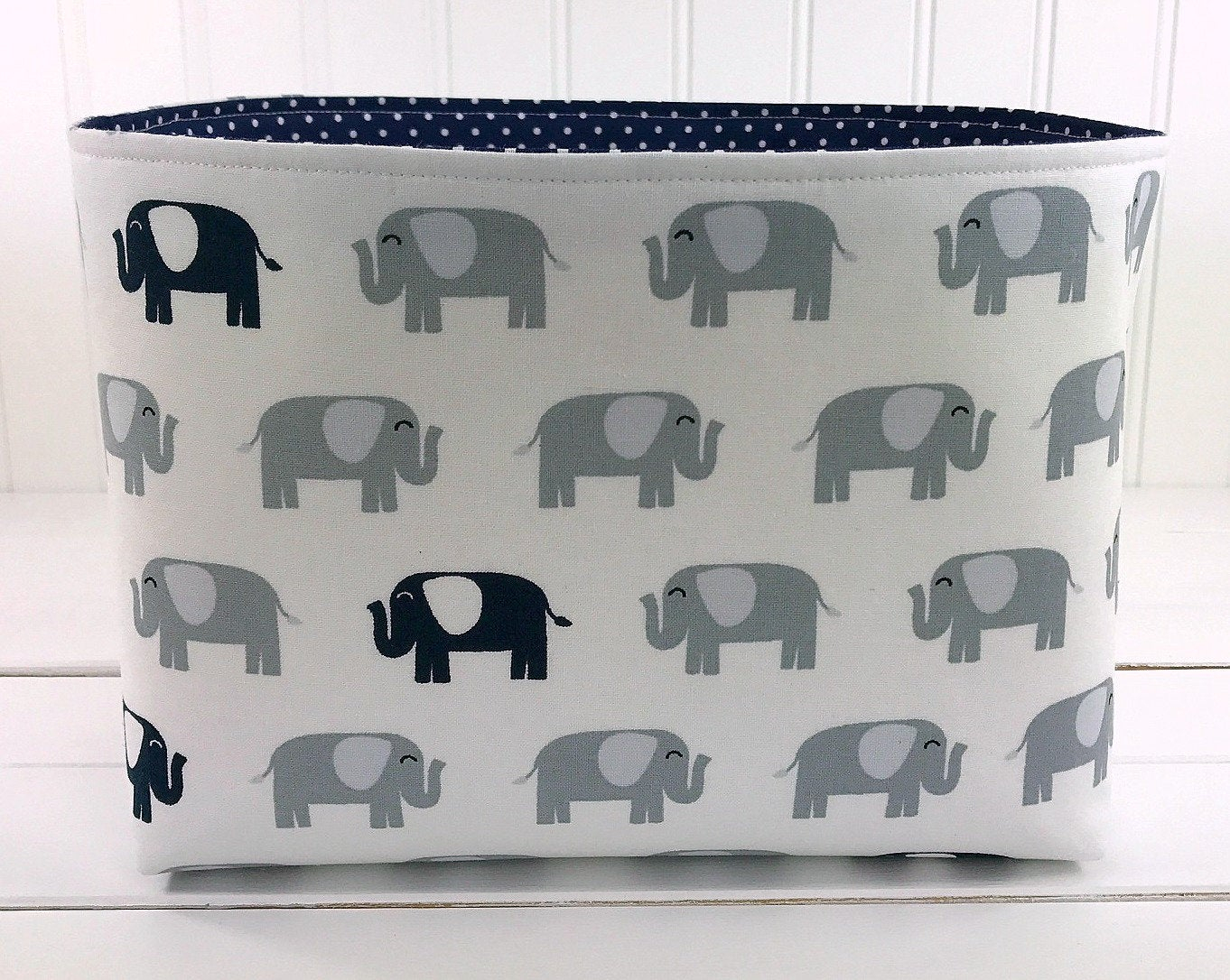 Elephant Storage Basket Ba Boy Nursery Decor Elephant Etsy regarding size 1362 X 1086