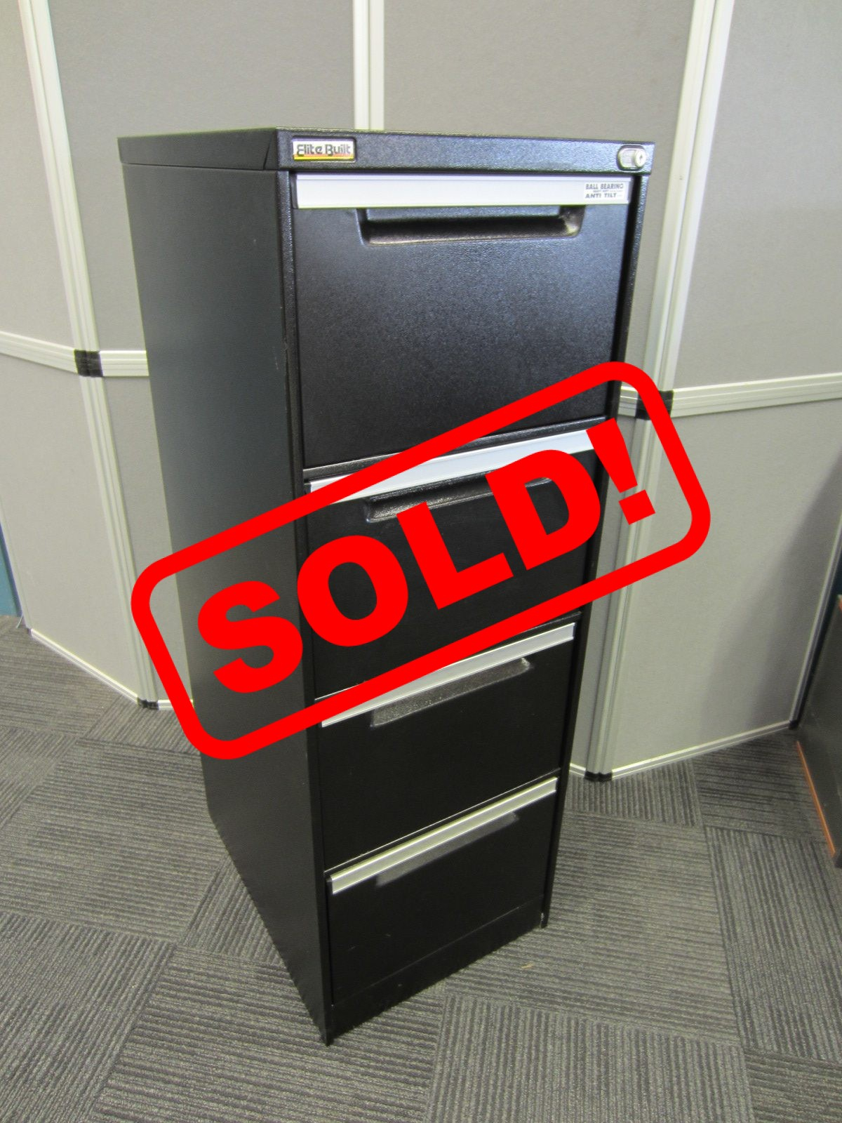 Elite Built Black 4 Drawer Filing Cabinets Giant Office Furniture throughout measurements 1200 X 1600