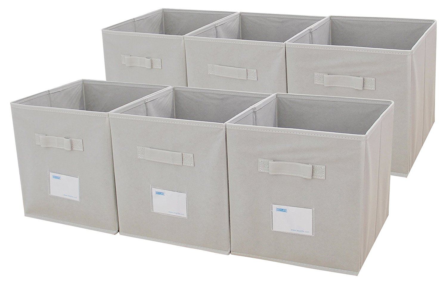 Esylife Foldable Fabric Storage Cubes 6 Pack Cloth Storage Bins With for sizing 1500 X 960