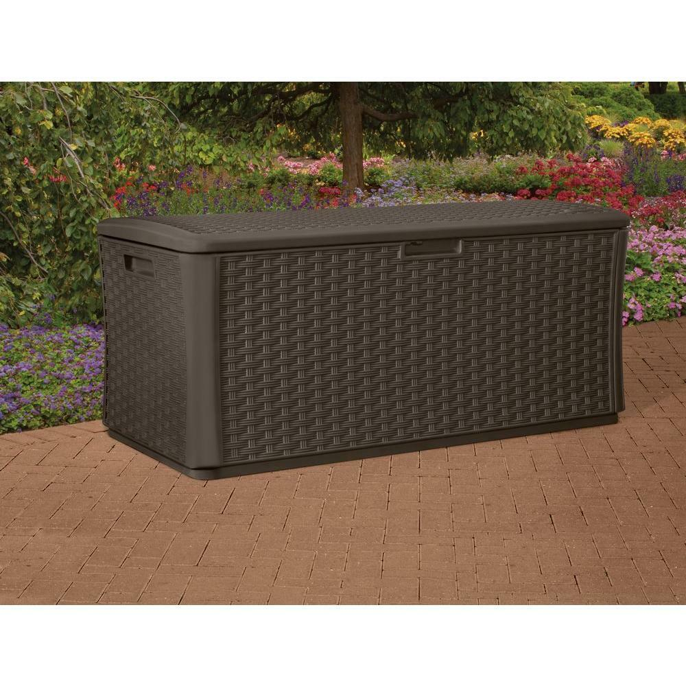 Extra Large Wicker Deck Box Outdoor Container Cushion Storage Garden intended for measurements 1000 X 1000