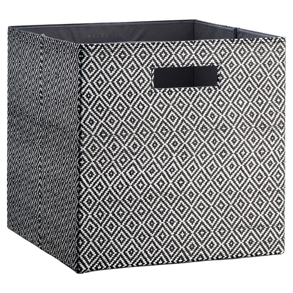 Fabric Cube Storage Bin 13 Black Diamond Pattern Threshold regarding proportions 1000 X 1000