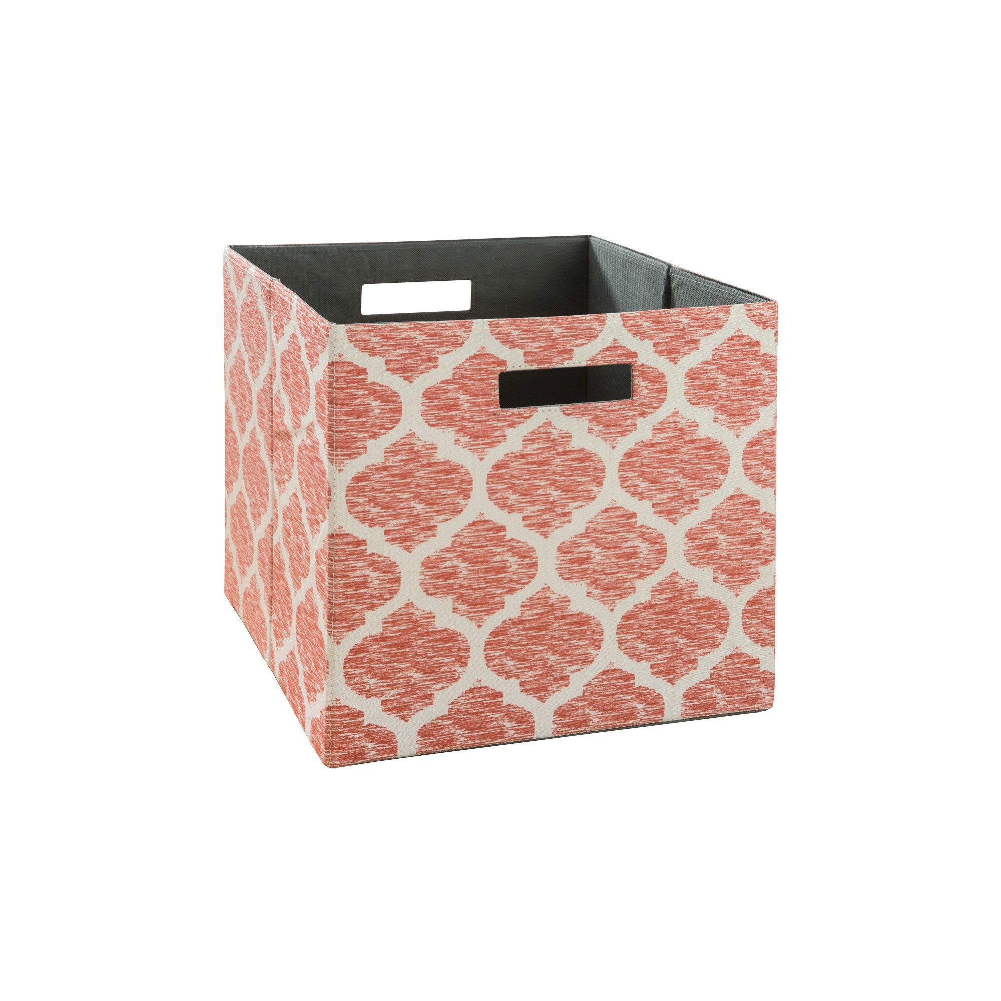 Fabric Cube Storage Bin 13 Coral Pattern Threshold Products throughout proportions 2000 X 2000