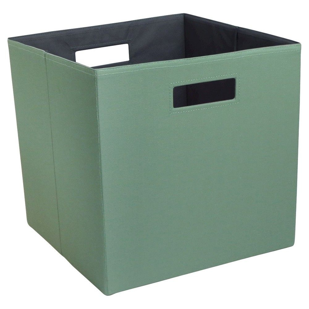 Fabric Cube Storage Bin 13 Threshold Green Fig Products in measurements 1000 X 1000